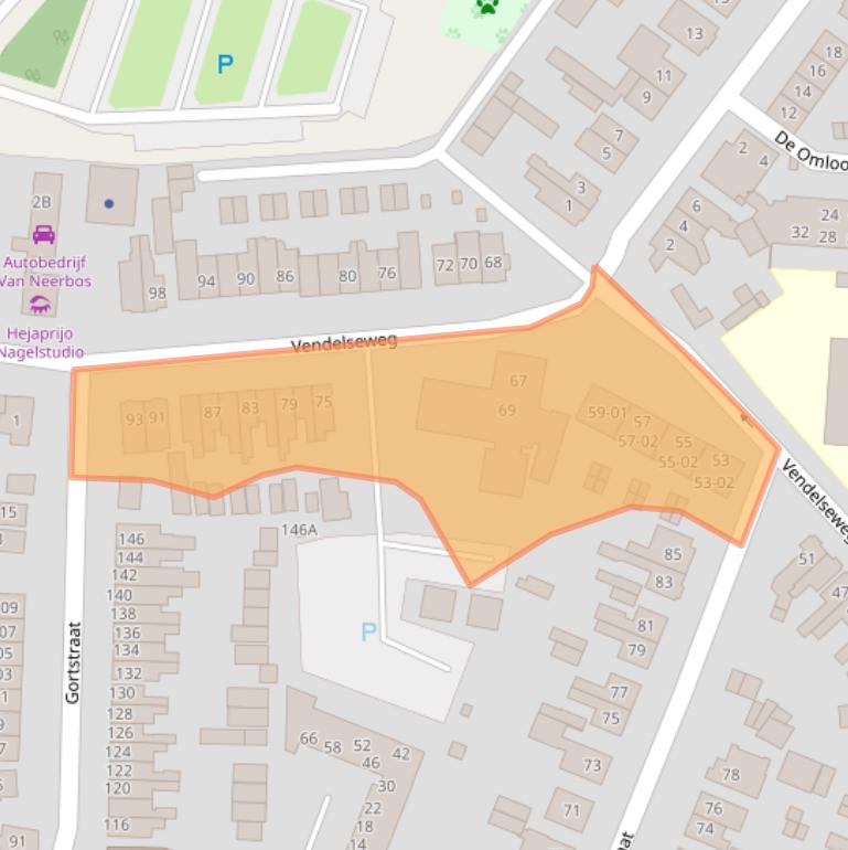 Kaart van postcodegebied 3905LC.
