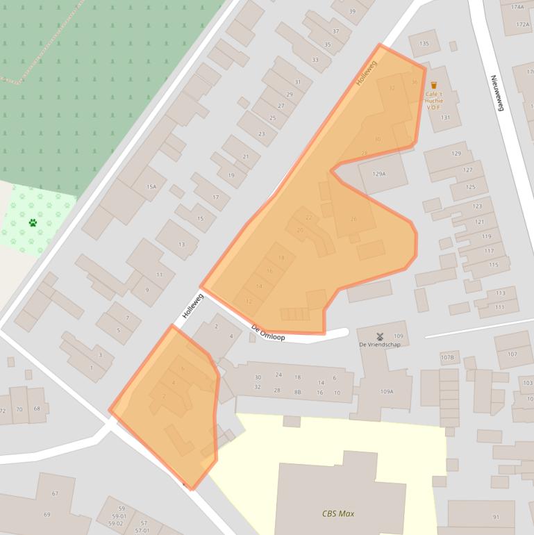 Kaart van postcodegebied 3905LG.