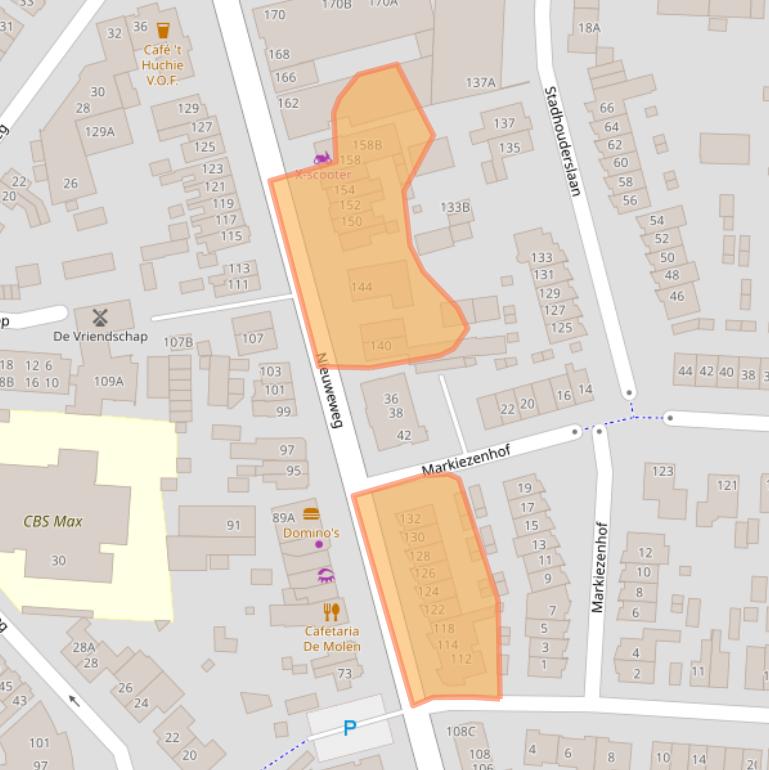 Kaart van postcodegebied 3905LR.