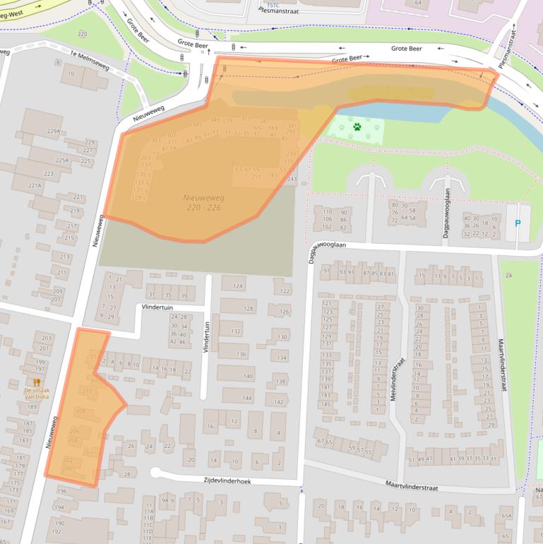 Kaart van postcodegebied 3905LT.