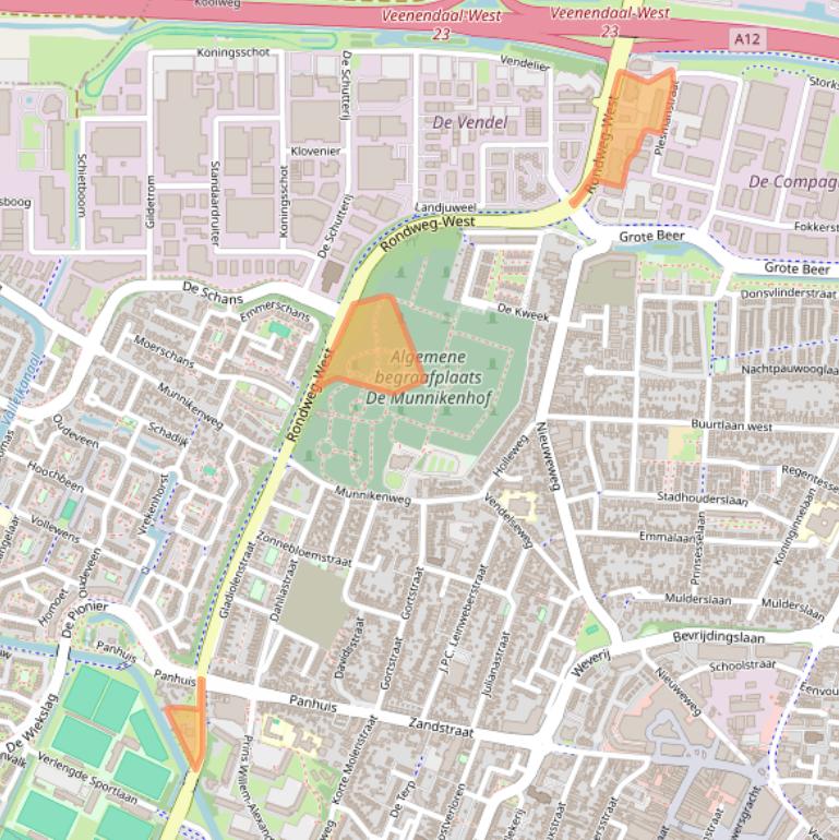 Kaart van postcodegebied 3905LV.