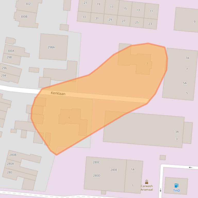 Kaart van postcodegebied 3905MC.