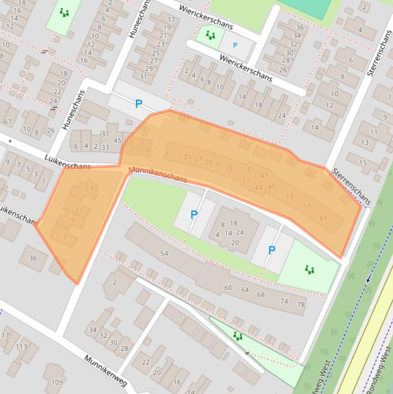 Kaart van postcodegebied 3905MP.