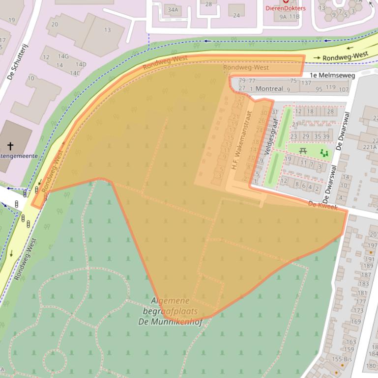 Kaart van postcodegebied 3905MT.