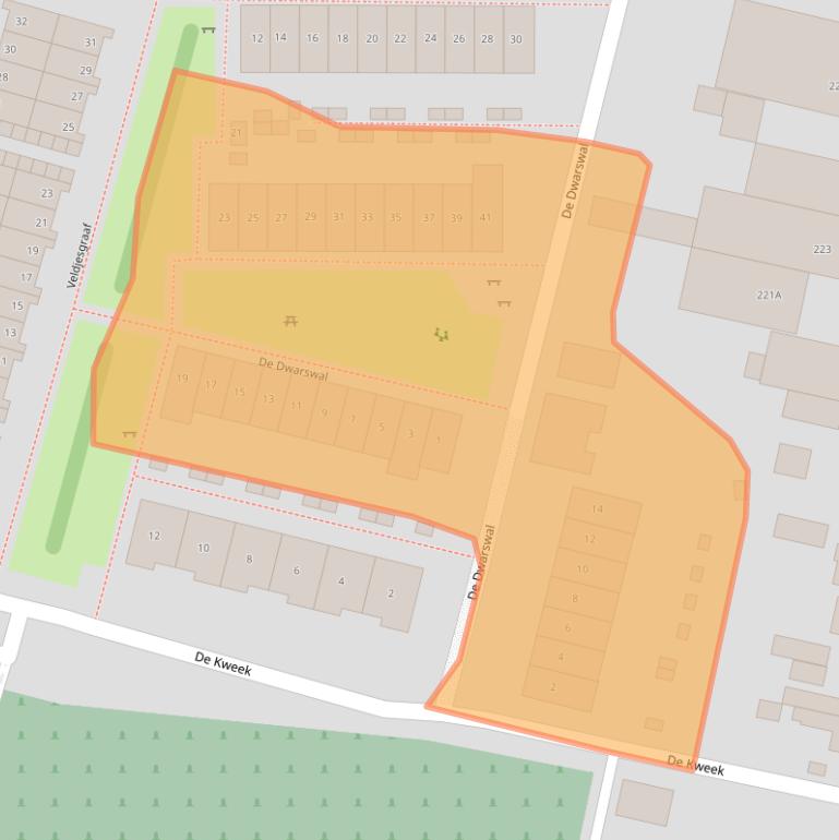 Kaart van postcodegebied 3905MW.