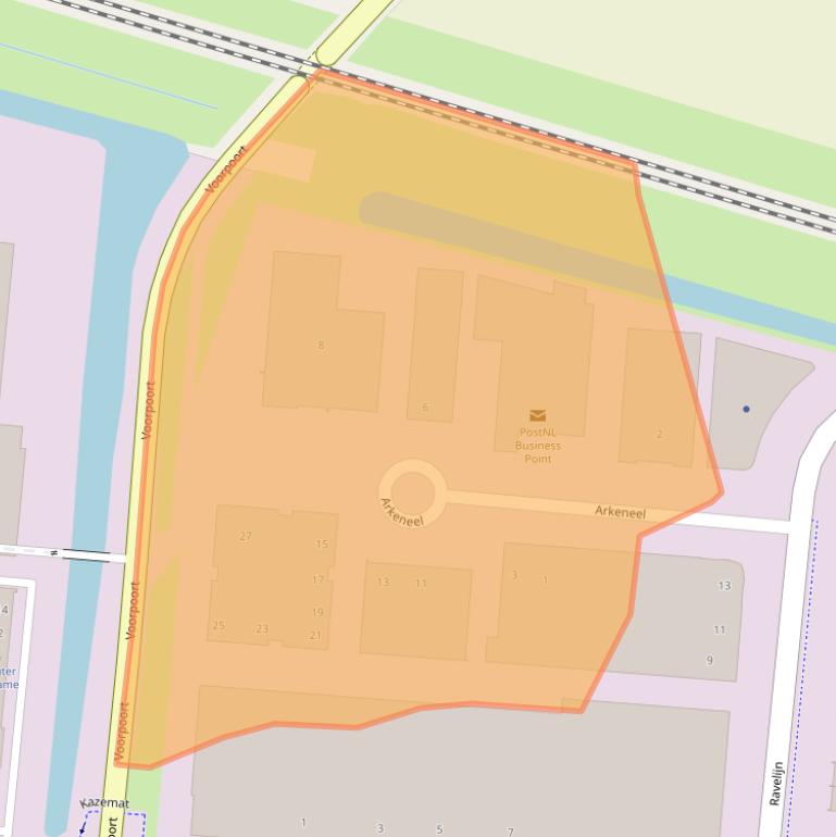 Kaart van postcodegebied 3905NS.