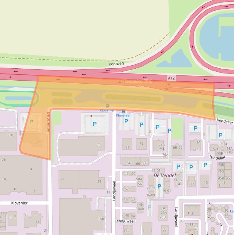 Kaart van postcodegebied 3905PK.
