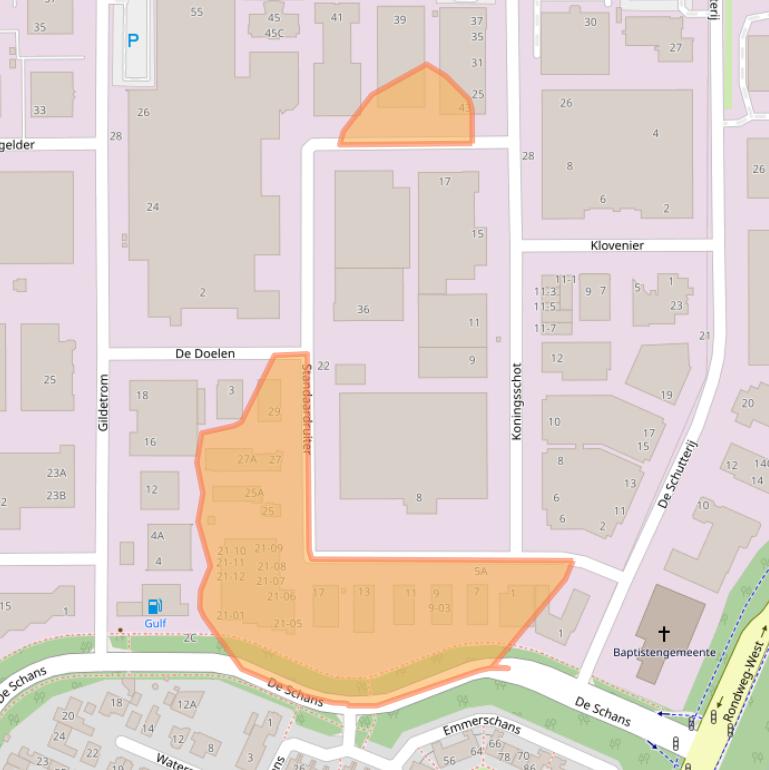 Kaart van postcodegebied 3905PT.