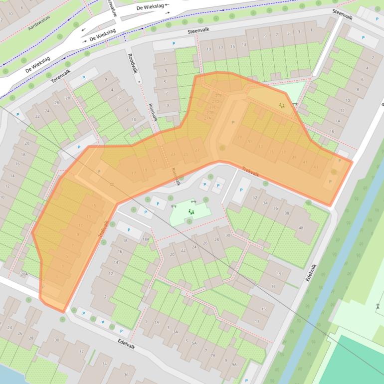 Kaart van postcodegebied 3905RC.