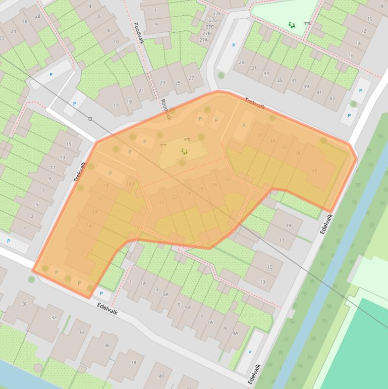 Kaart van postcodegebied 3905RD.