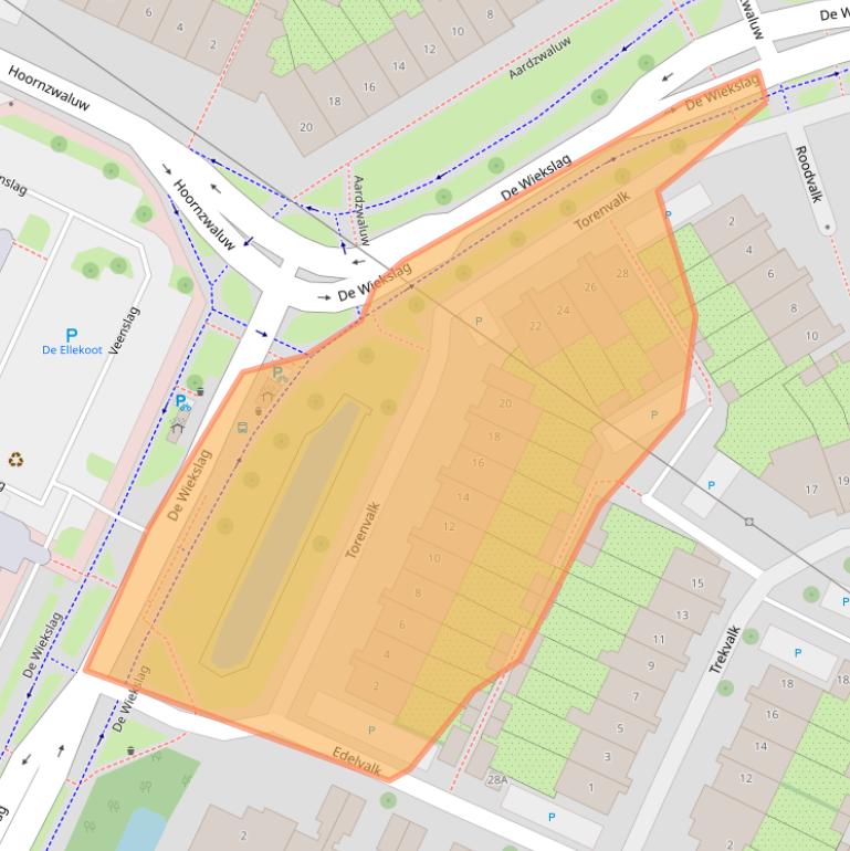 Kaart van postcodegebied 3905RE.