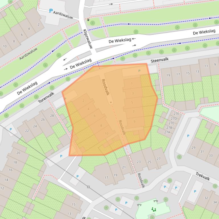 Kaart van postcodegebied 3905RG.