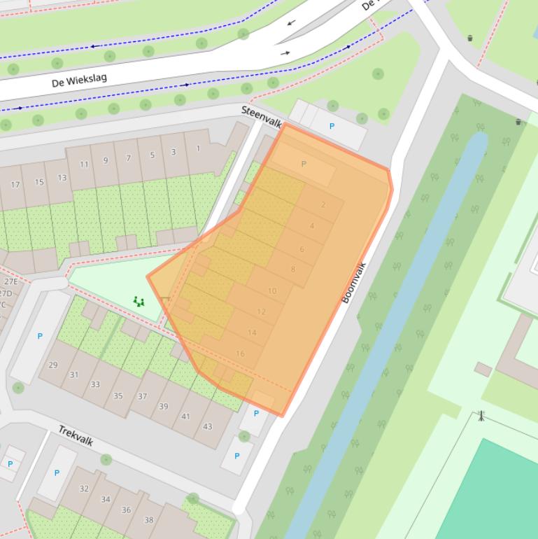 Kaart van postcodegebied 3905RJ.