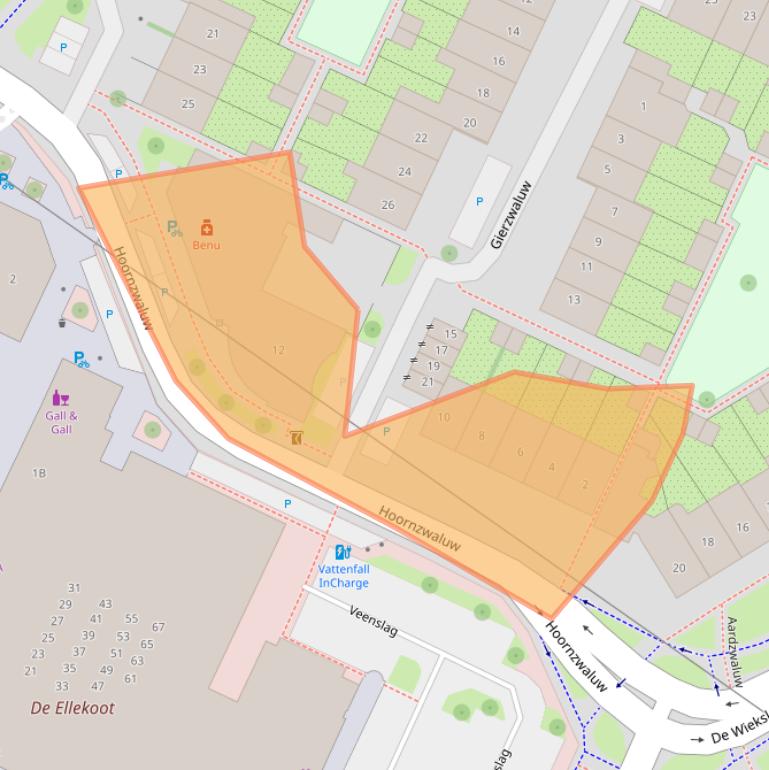 Kaart van postcodegebied 3905RM.