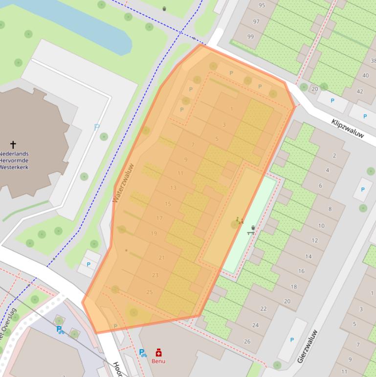 Kaart van postcodegebied 3905RP.