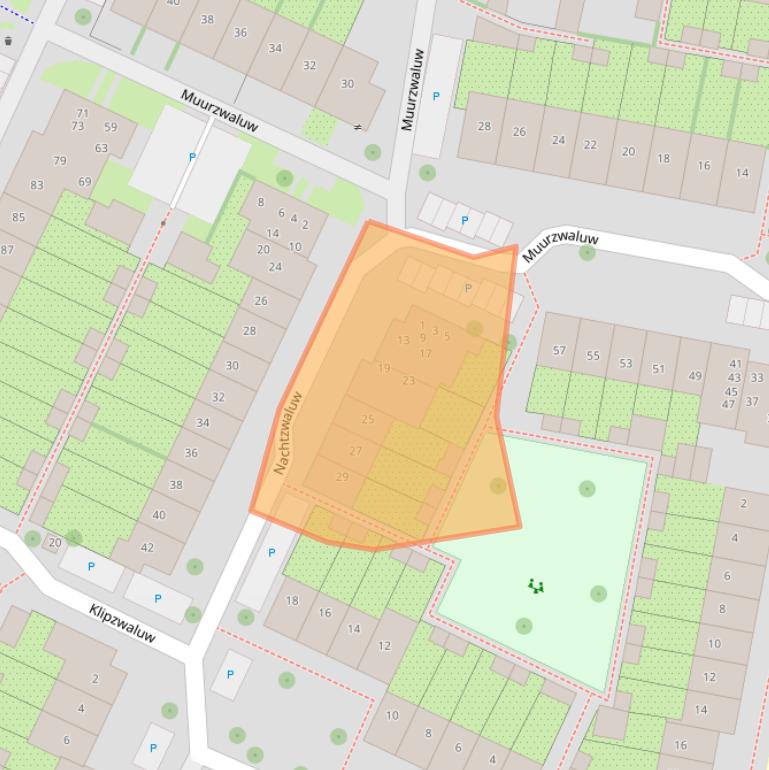 Kaart van postcodegebied 3905RT.