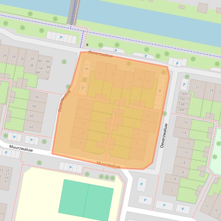 Kaart van postcodegebied 3905SB.