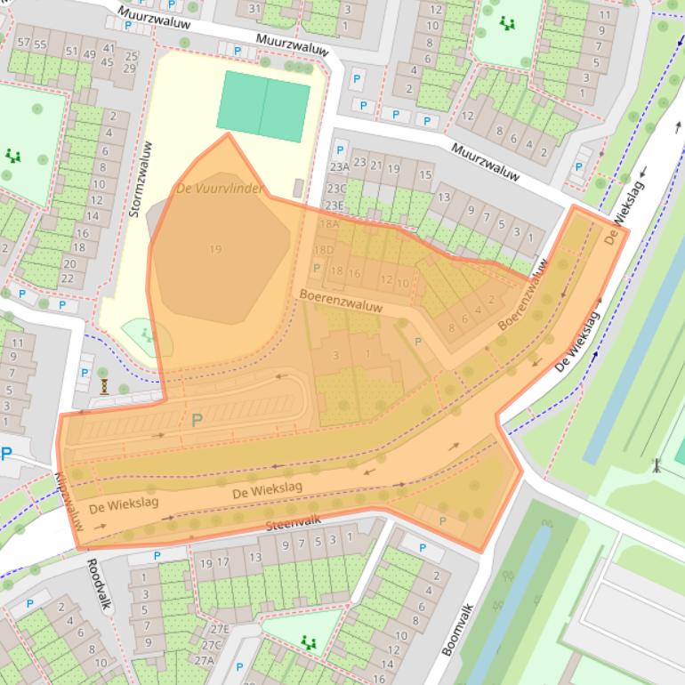 Kaart van postcodegebied 3905SG.