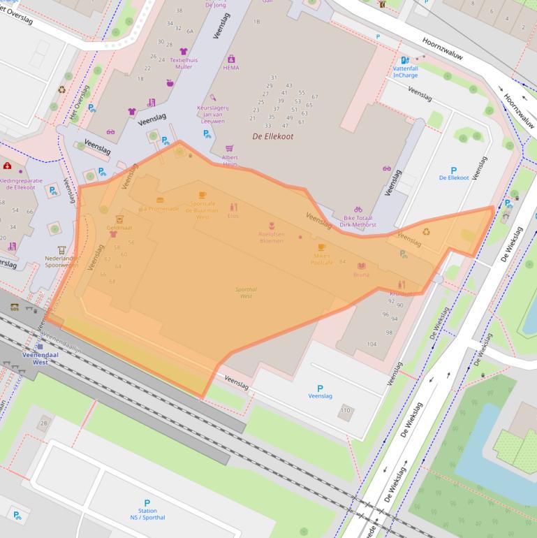 Kaart van postcodegebied 3905SL.