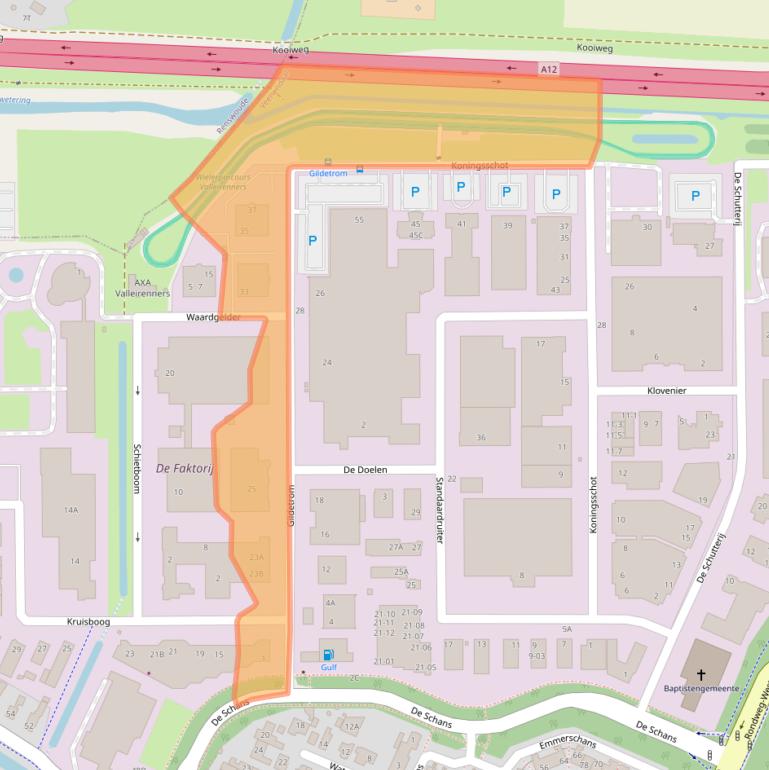 Kaart van postcodegebied 3905TB.