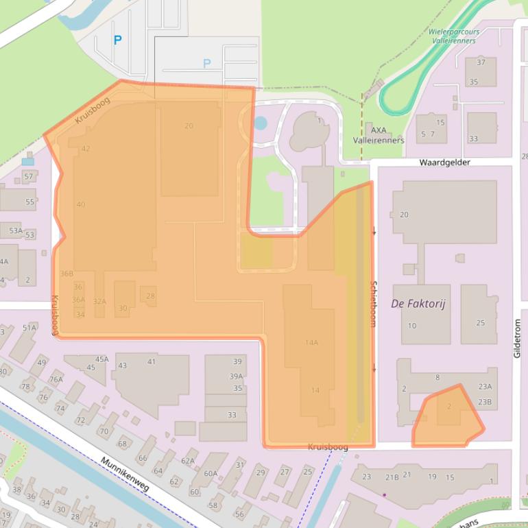 Kaart van postcodegebied 3905TG.