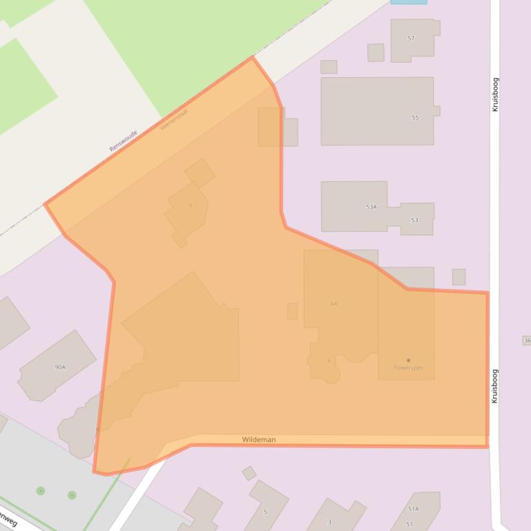 Kaart van postcodegebied 3905TL.