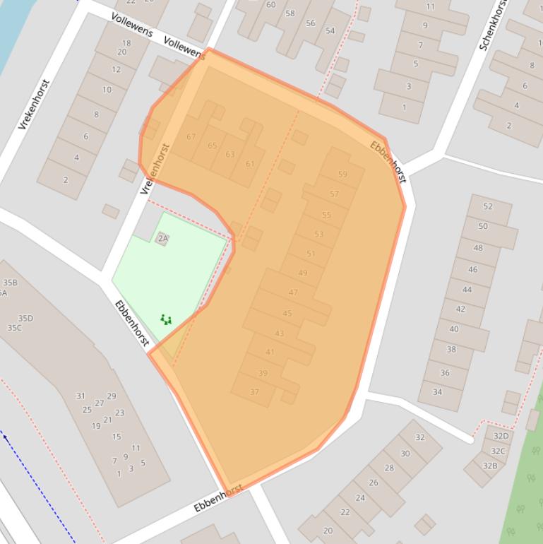 Kaart van postcodegebied 3905VD.