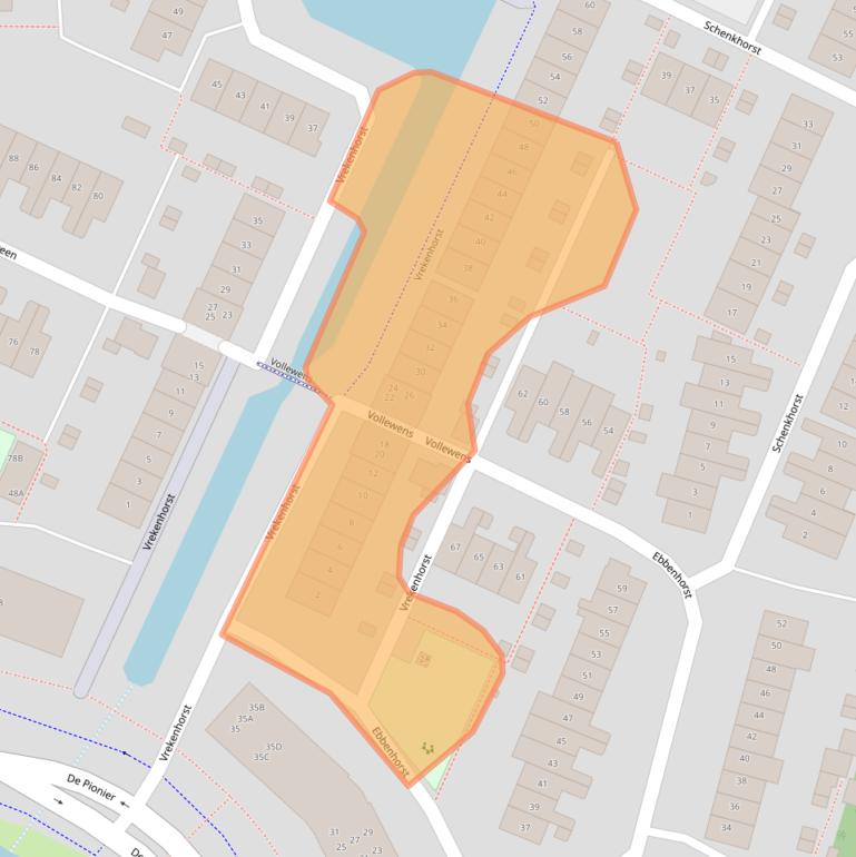 Kaart van postcodegebied 3905VL.