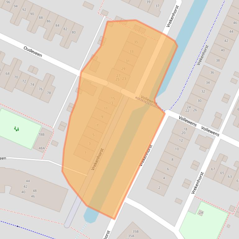 Kaart van postcodegebied 3905VP.