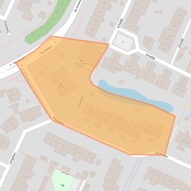 Kaart van postcodegebied 3905VZ.