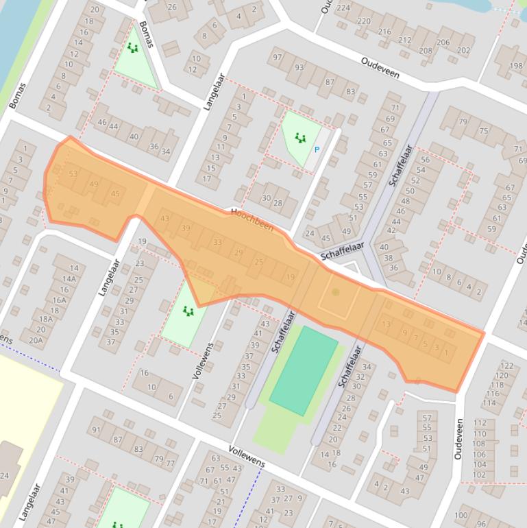 Kaart van postcodegebied 3905WH.