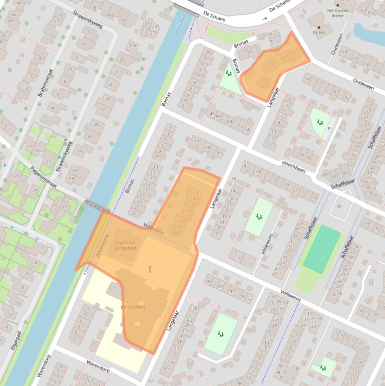 Kaart van postcodegebied 3905WK.