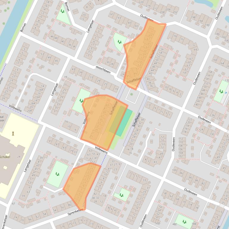 Kaart van postcodegebied 3905WT.