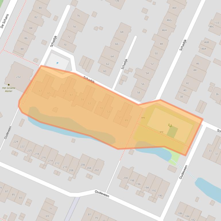 Kaart van postcodegebied 3905XB.