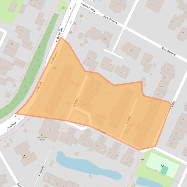 Kaart van postcodegebied 3905XD.