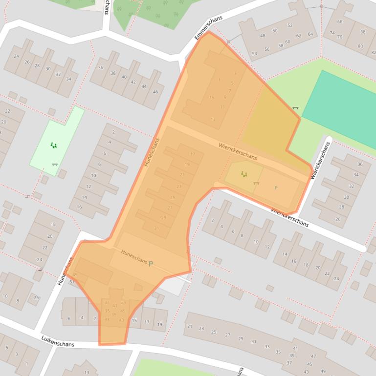 Kaart van postcodegebied 3905XK.