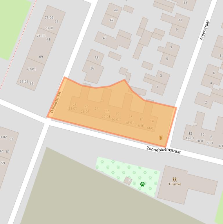 Kaart van postcodegebied 3905ZE.