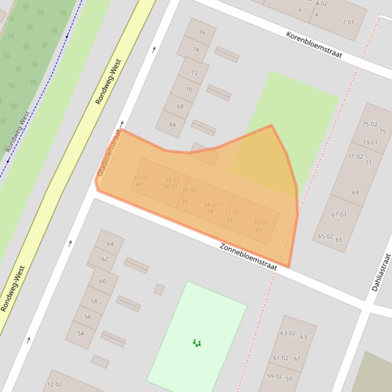 Kaart van postcodegebied 3905ZG.