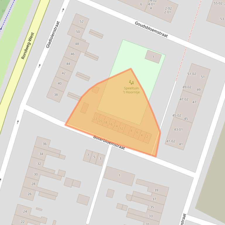 Kaart van postcodegebied 3905ZT.