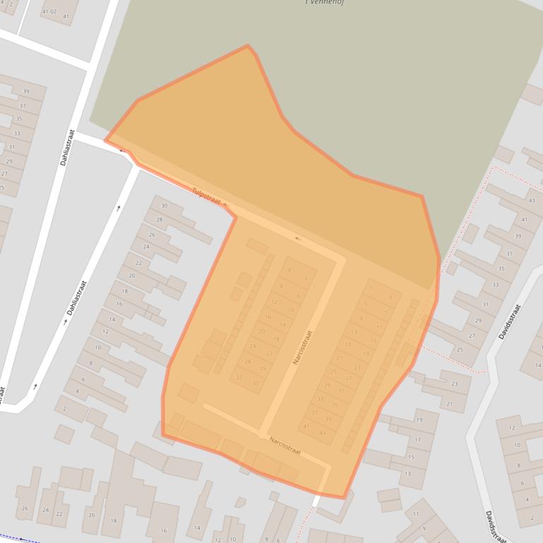 Kaart van postcodegebied 3905ZV.