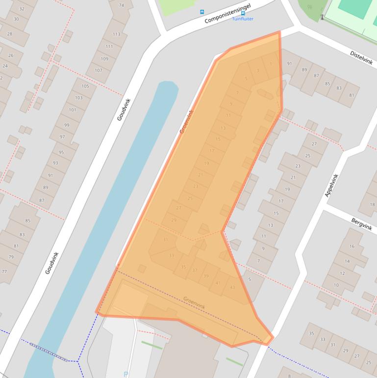 Kaart van postcodegebied 3906AJ.