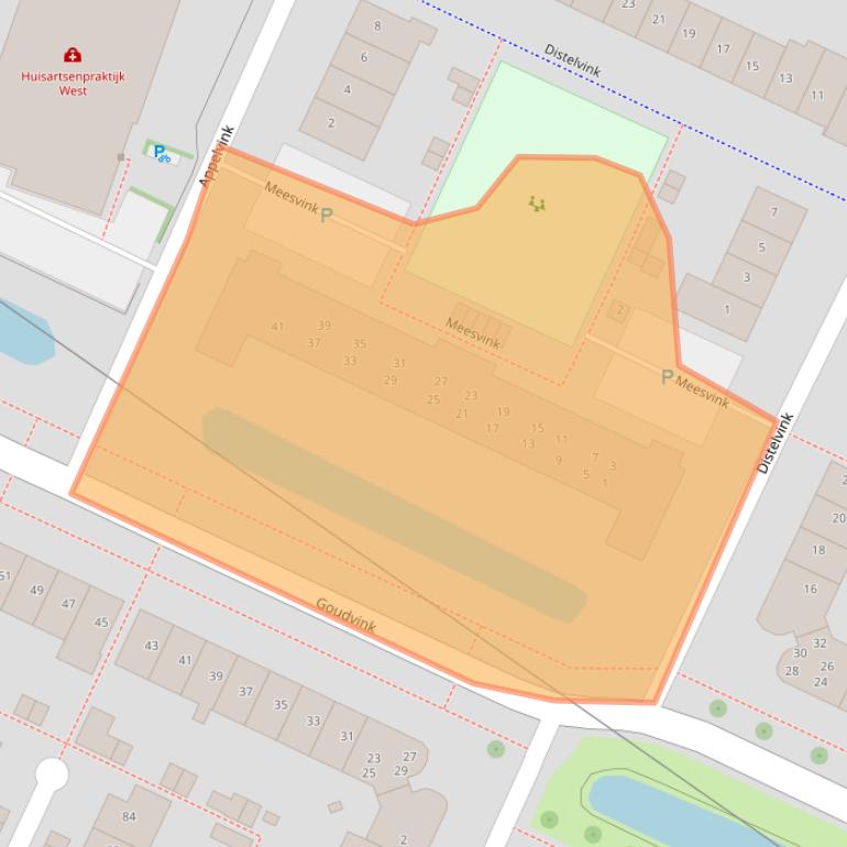 Kaart van postcodegebied 3906AR.