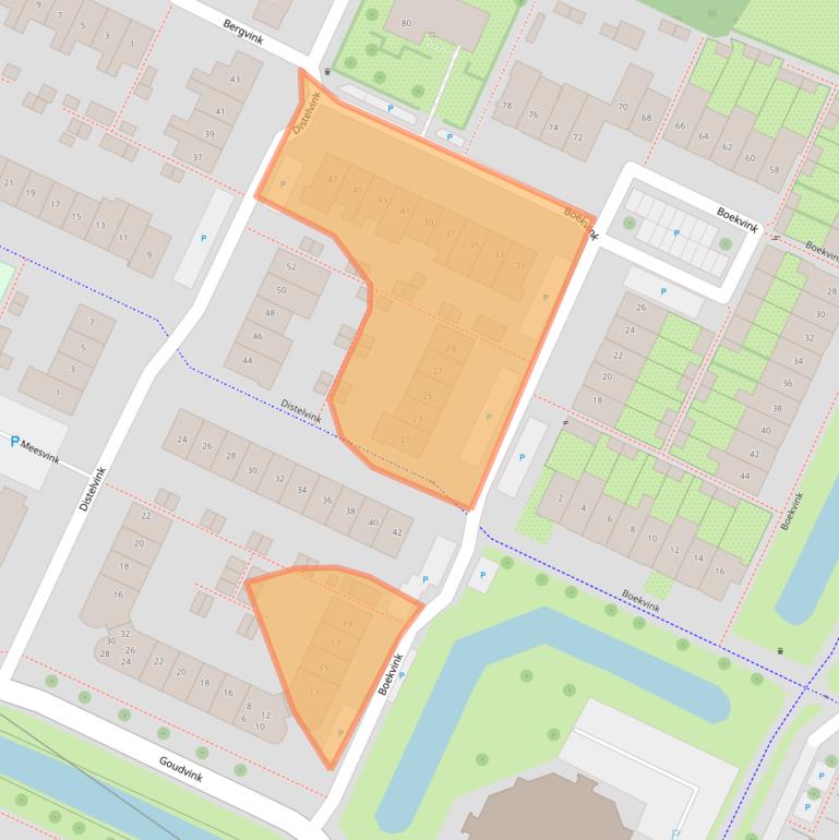 Kaart van postcodegebied 3906AT.