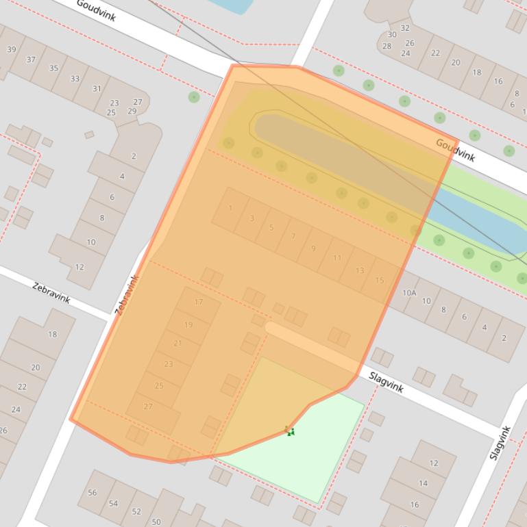 Kaart van postcodegebied 3906AX.