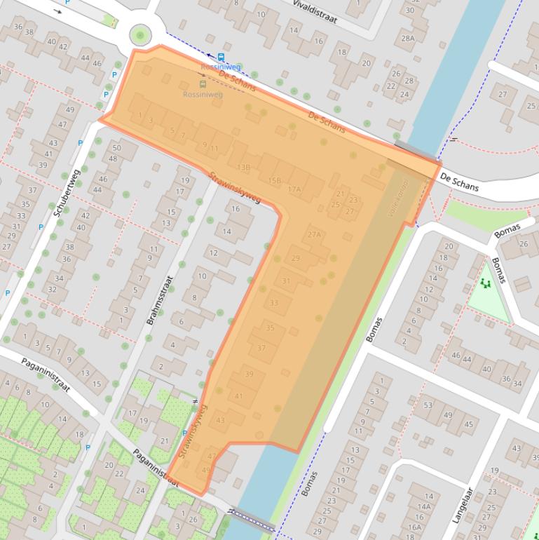 Kaart van postcodegebied 3906BA.