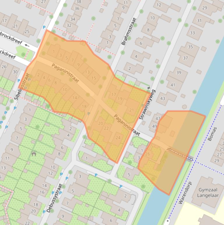 Kaart van postcodegebied 3906BC.