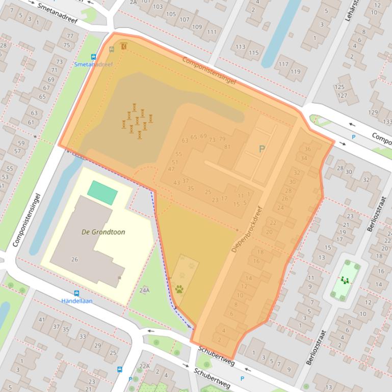 Kaart van postcodegebied 3906BH.