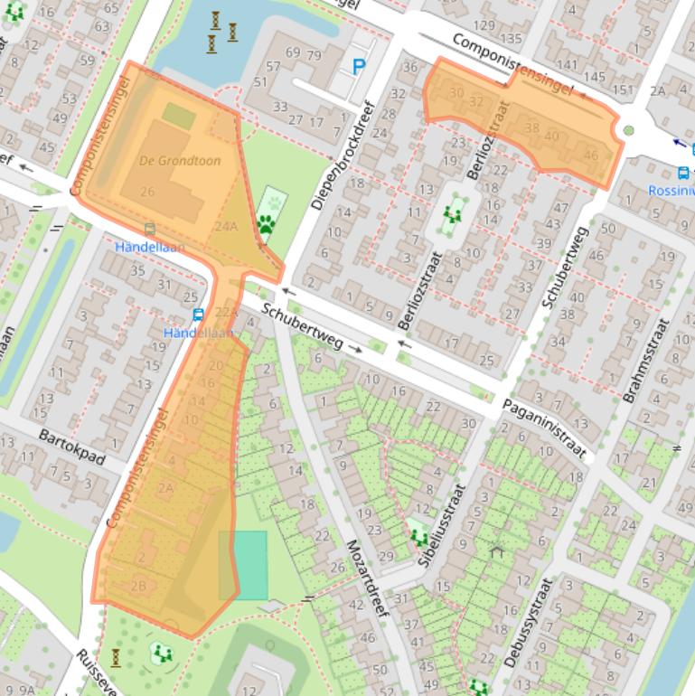 Kaart van postcodegebied 3906BW.