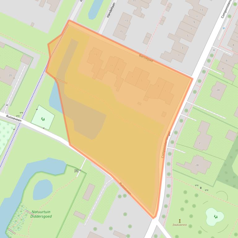 Kaart van postcodegebied 3906BZ.