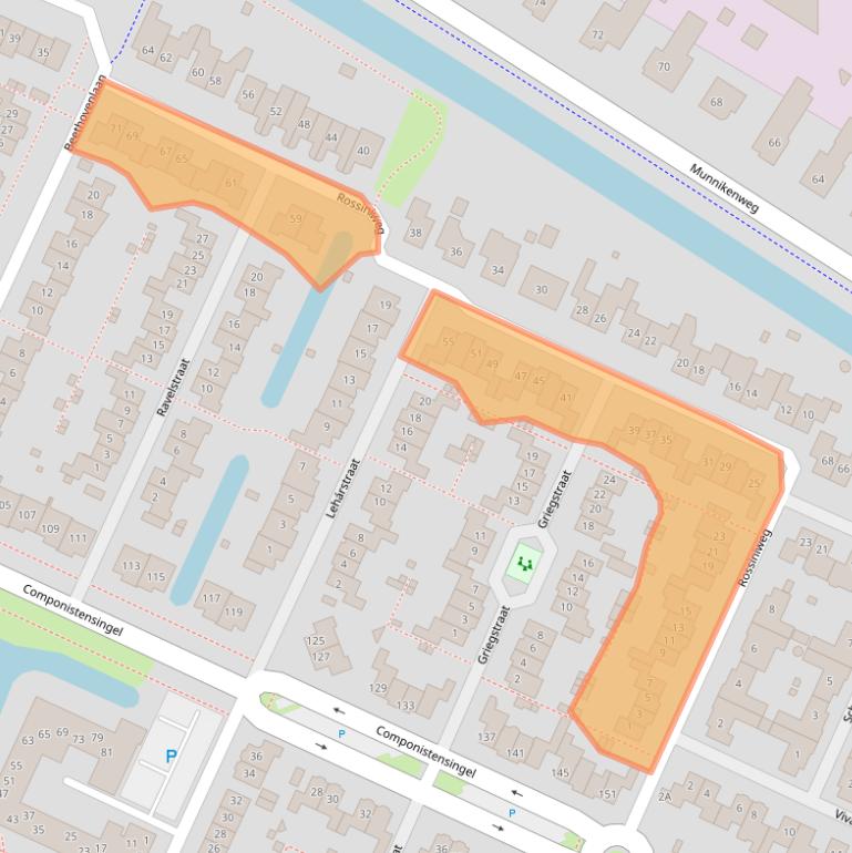 Kaart van postcodegebied 3906CE.